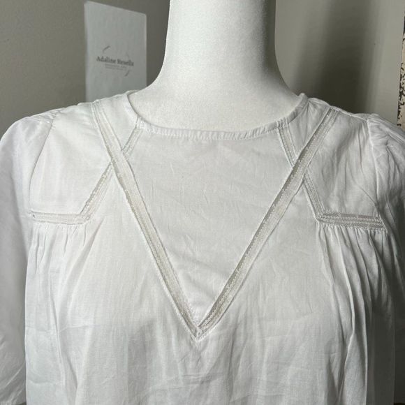 Vero Moda Organic Cotton Drop Hem Mini Dress in White Small - Picture 6 of 6